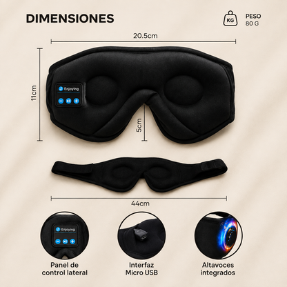 Antifaz con Auriculares Bluetooth SOMNA
